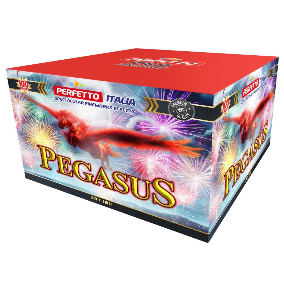 100 colpi batteria Pegasus - Pyro Store - Fuochi online